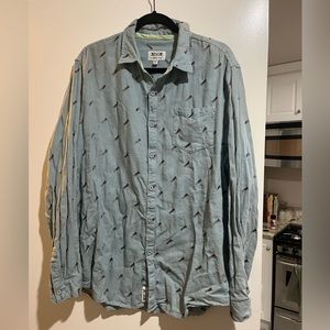 Blue long sleeve button ups